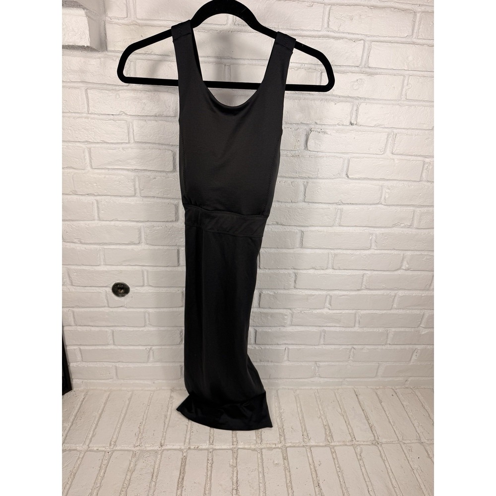 Athleta Womens S Black Racerback Maxi Dress Built In Bra Travel Athleisure